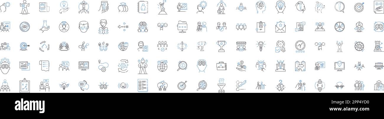 Business labor line icons collection. Employment, Workforce, Union ...