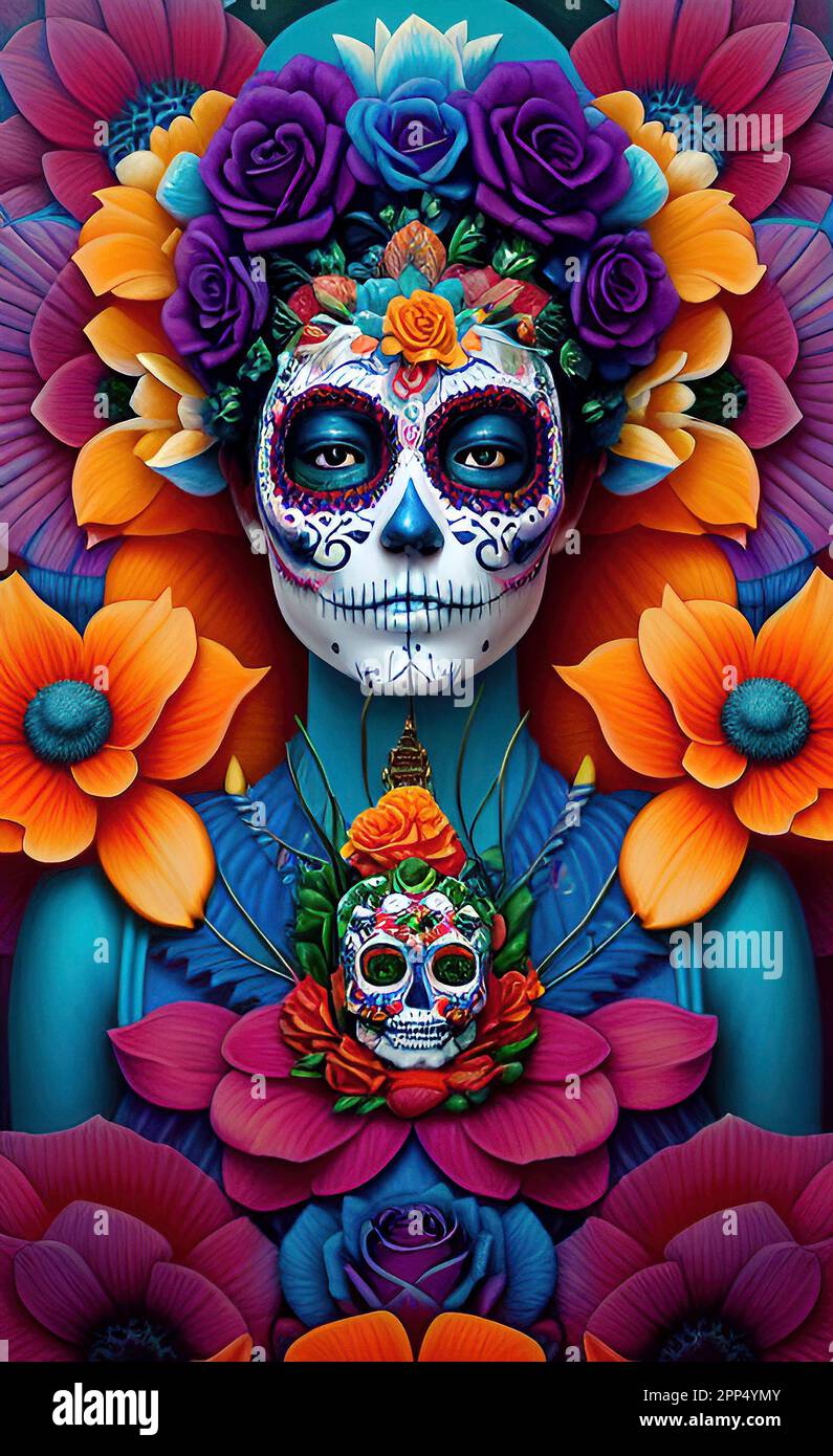 Mexican 'Day Of The Dead' Woman Stock Photo Alamy