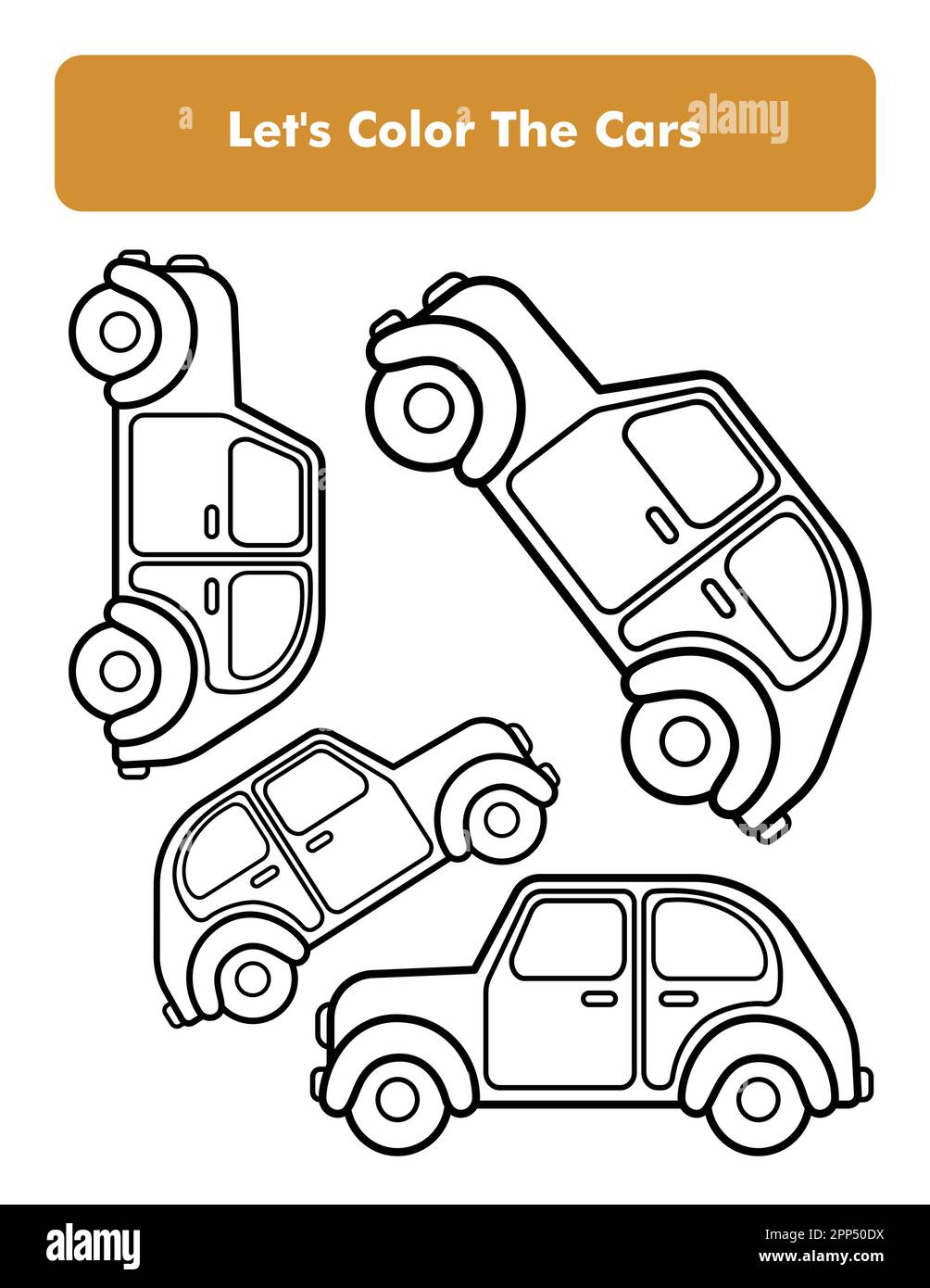 Cars Coloring Book Page In Letter Page Size Children Coloring Worksheet