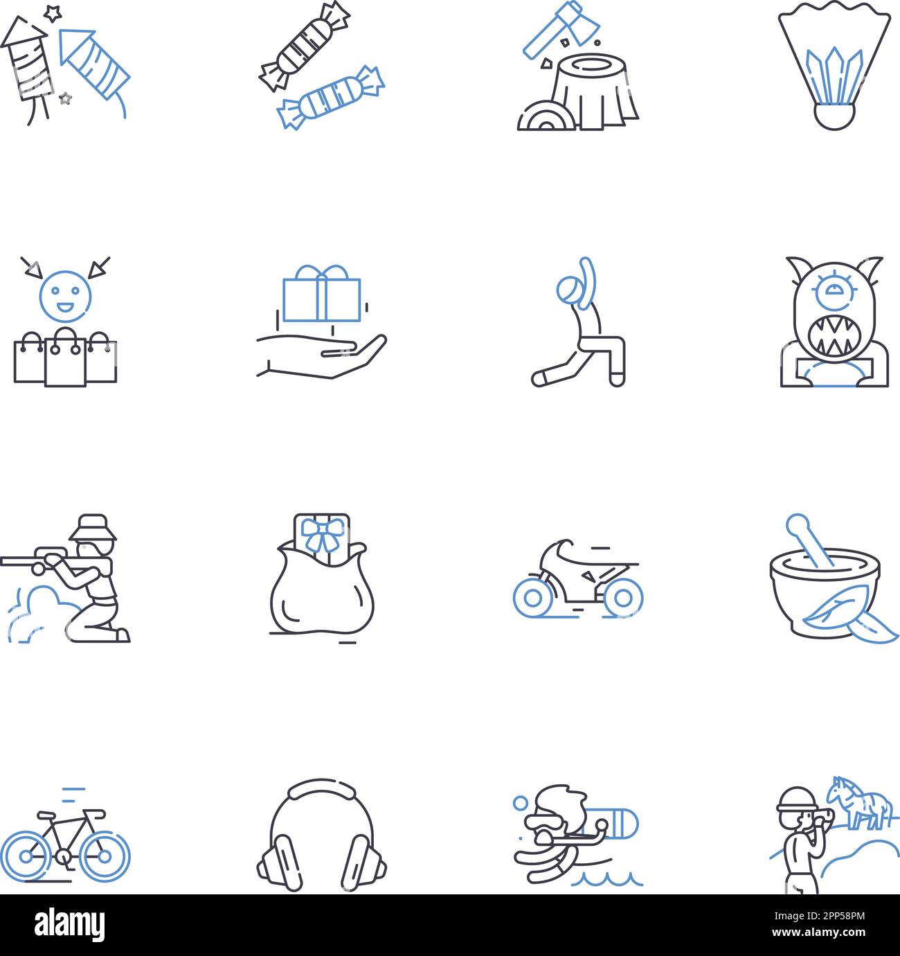 Leisure sector line icons collection. Recreation, Entertainment ...