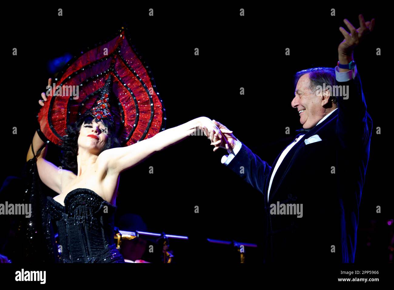 Barry Humphries with his Weimar Cabaret staring cabaret performer Melissa Madden Gray, who's best known as Meow Meow showcase the jazz of 1920s/30s Stock Photo