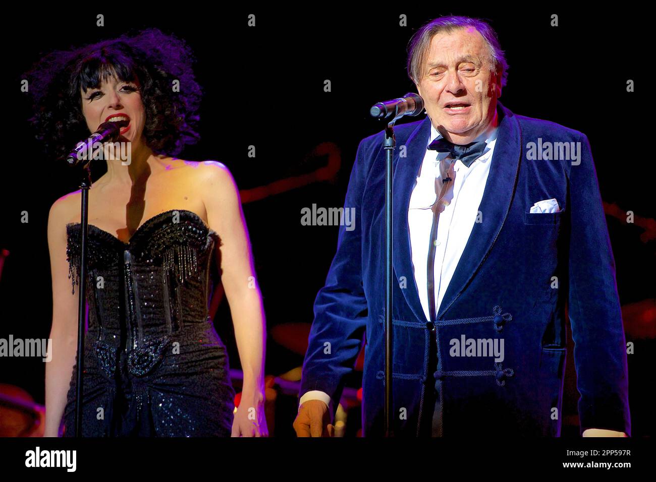 Barry Humphries with his Weimar Cabaret staring cabaret performer Melissa Madden Gray, who's best known as Meow Meow showcase the jazz of 1920s/30s Stock Photo