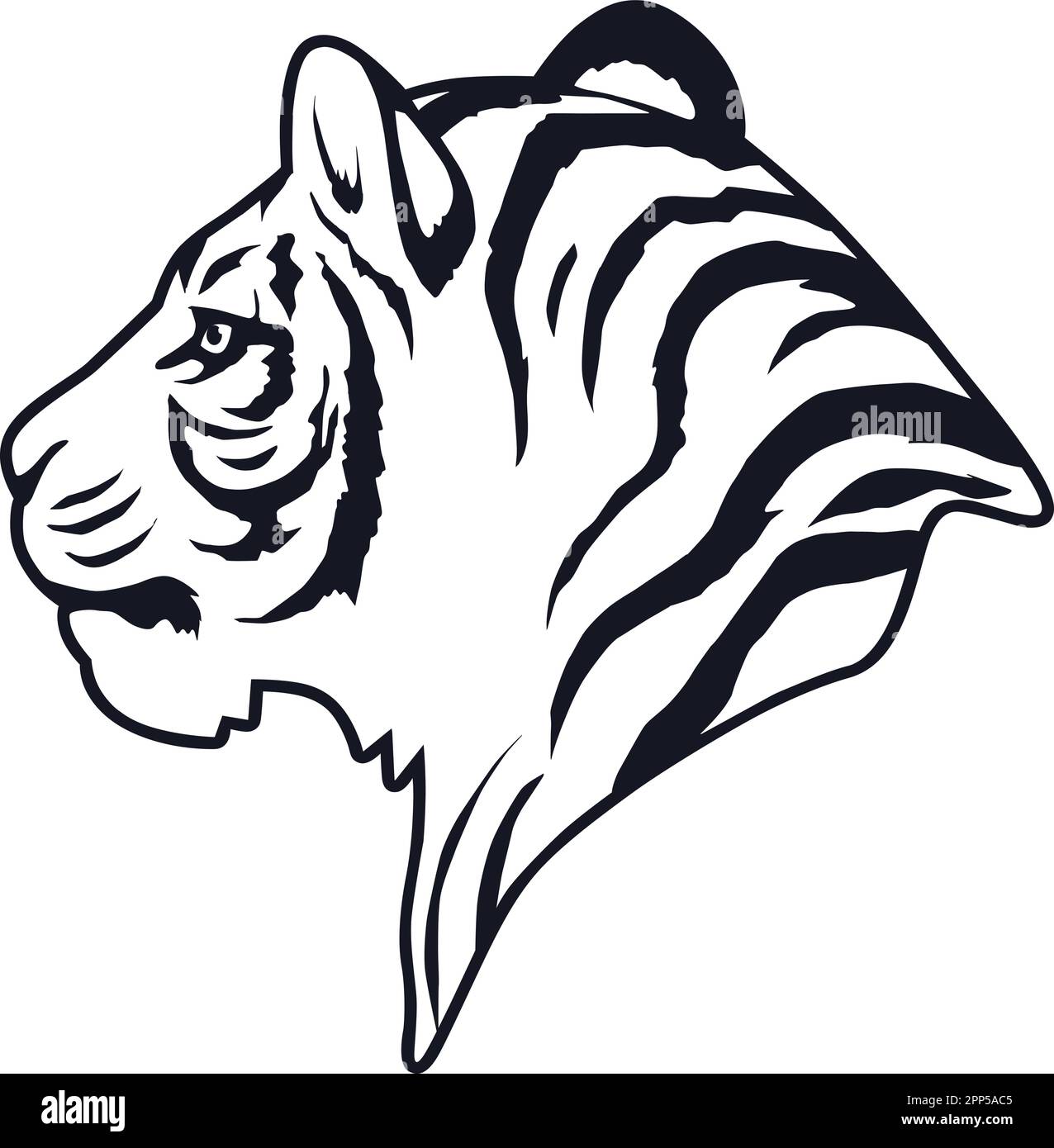 Clipart Tiger Roaring Tiger Face Colour Drawing - Clip Art Library