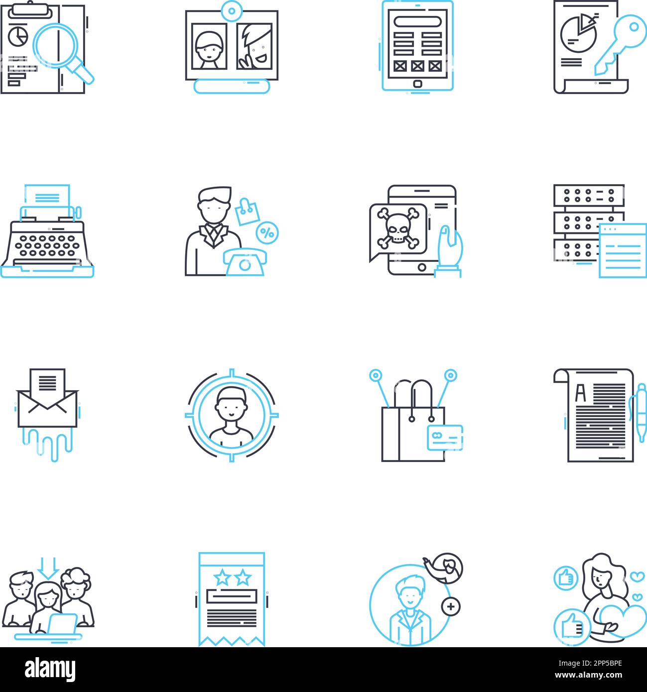 Resource Strategy linear icons set. Alignment, Agility, Allocation , Analytics , Benchmarking, Capacity, Collaboration line vector and concept signs Stock Vector