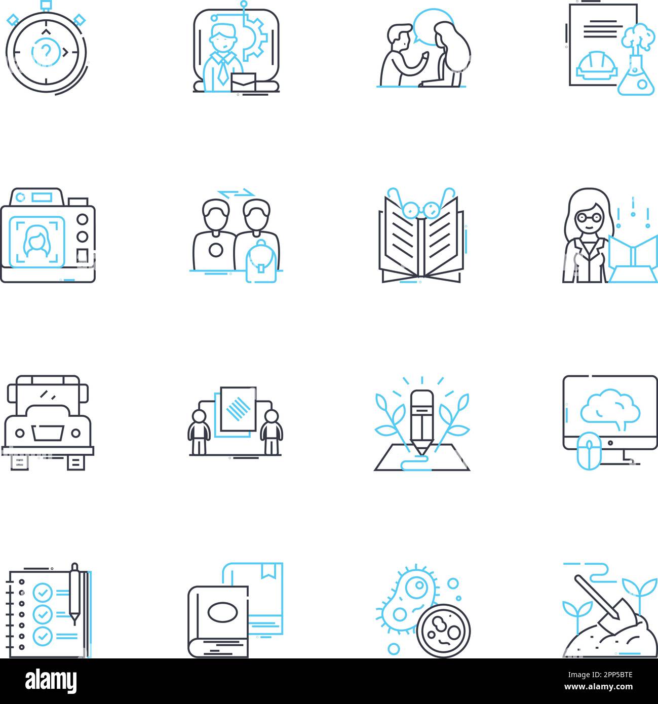 Specialization linear icons set. Expertise, Proficiency, Mastery, Skill, Technique, Craft, Ability line vector and concept signs. Talent,Artistry Stock Vector
