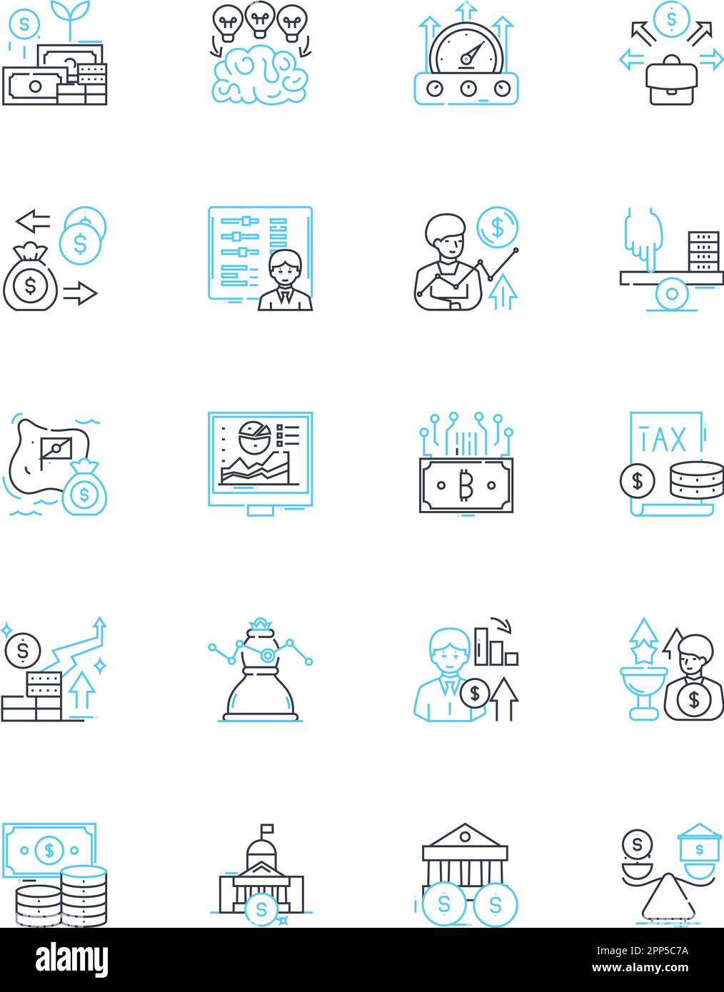 Internet banking linear icons set. Secure, Convenient, Digital 