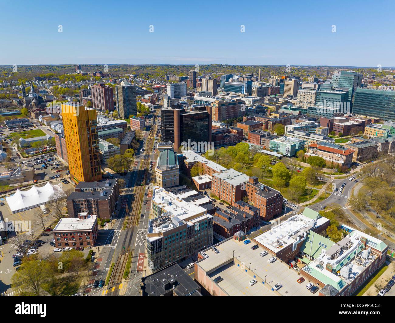 Boston Longwood Medical and Academic Area aerial view in Boston