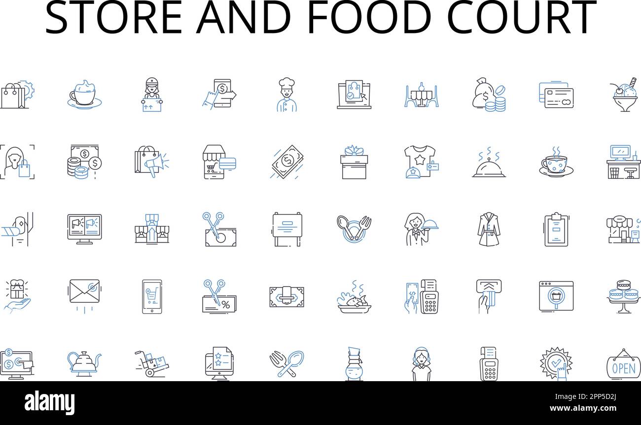 Store and food court line icons collection. Craft, Beer, Microbrewery, Hops, Brewing, Lager, IPA vector and linear illustration. Ale,Saison,Stout Stock Vector