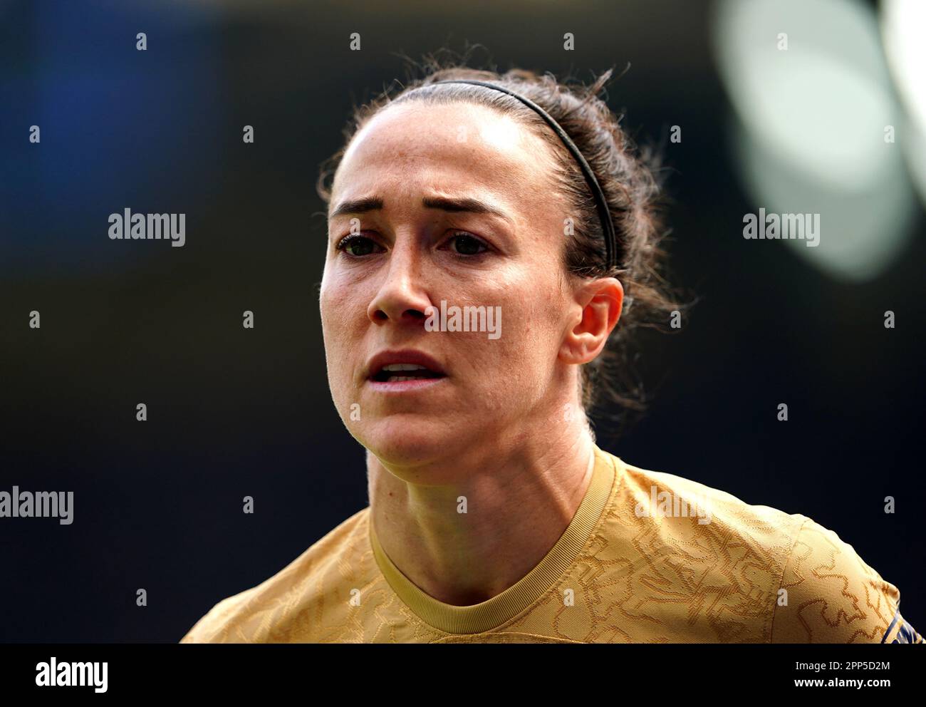 Barcelona's Lucy Bronze during the UEFA Women's Champions League semi-final first leg match at Stamford Bridge, London. Picture date: Saturday April 22, 2023. Stock Photo