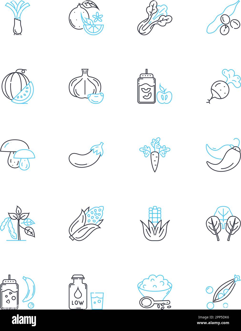 Farm fresh linear icons set. Organic, Locally-sourced, Sustainable ...