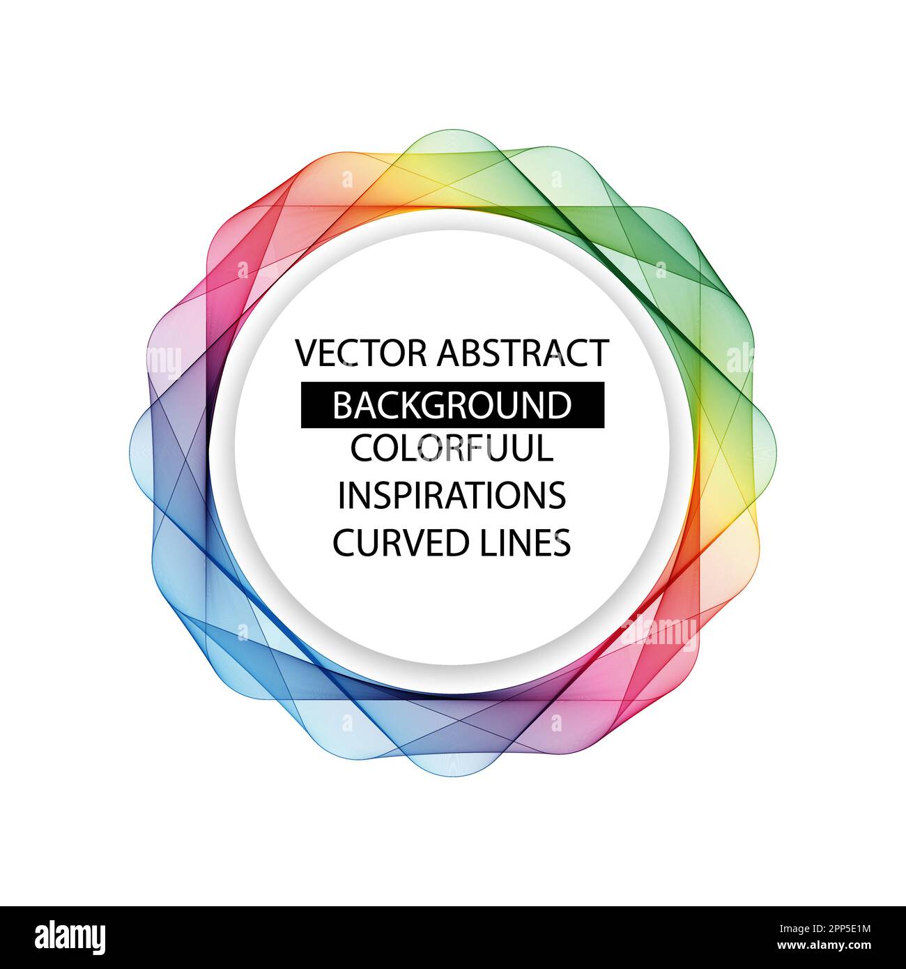 Round wave pattern. Abstract vector wave. Presentation template Stock ...