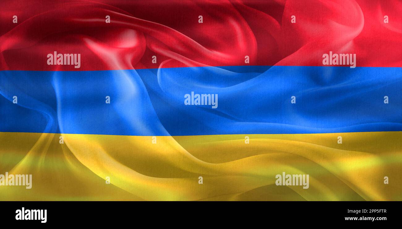 Armenia flag - realistic waving fabric flag Stock Photo - Alamy