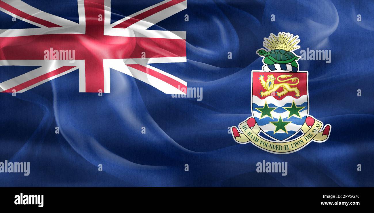 Cayman Islands flag - realistic waving fabric flag Stock Photo - Alamy