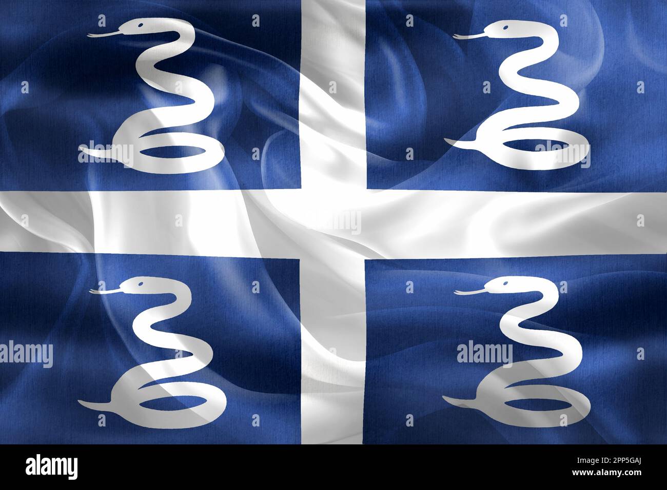 Martinique flag realistic waving fabric flag Stock Photo Alamy