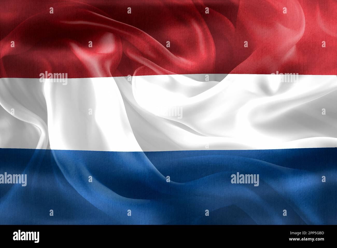 Netherlands flag - realistic waving fabric flag Stock Photo