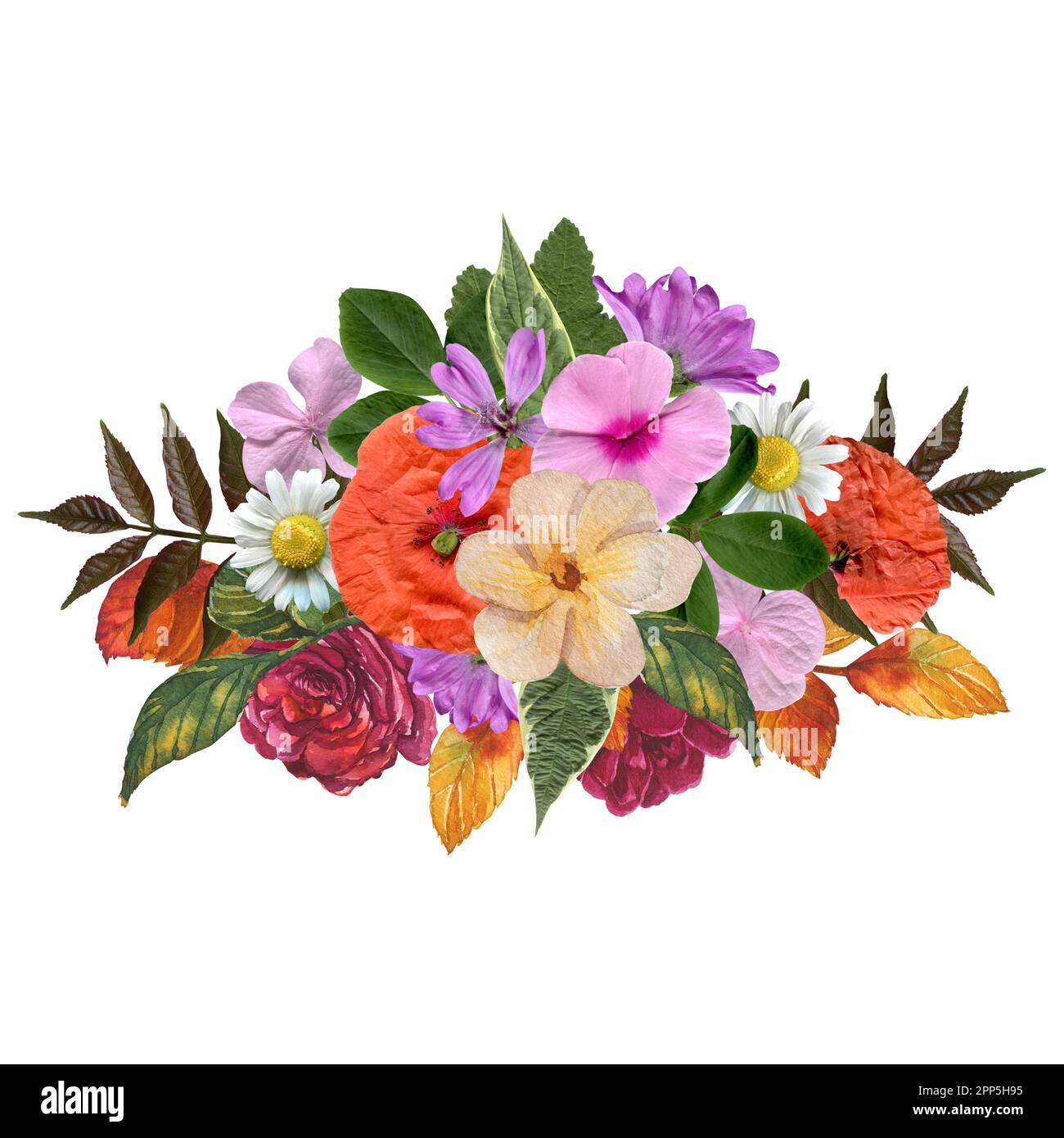 Flower bouquet isolated on white background Stock Photo - Alamy