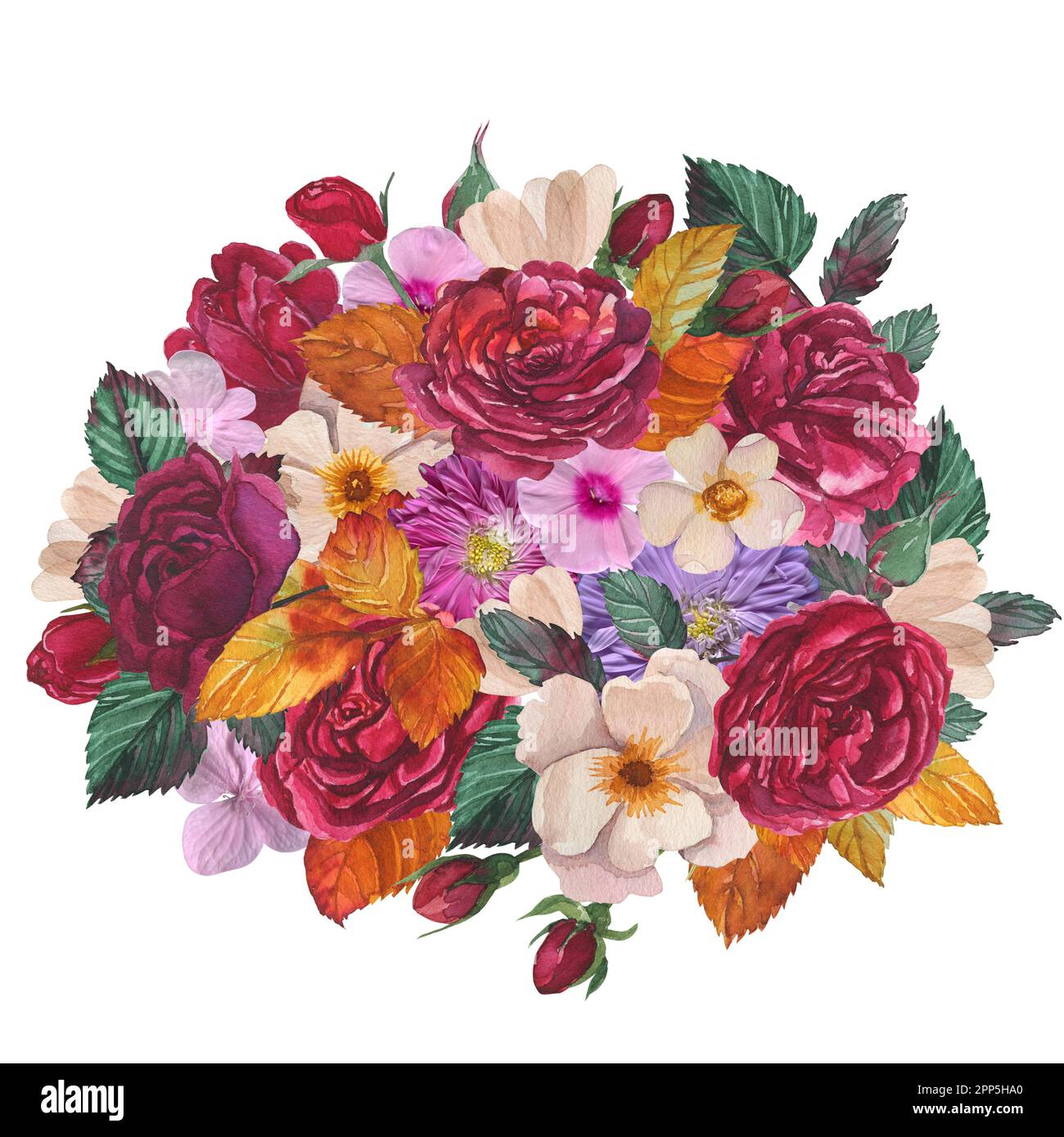 Flower bouquet isolated on white background Stock Photo - Alamy