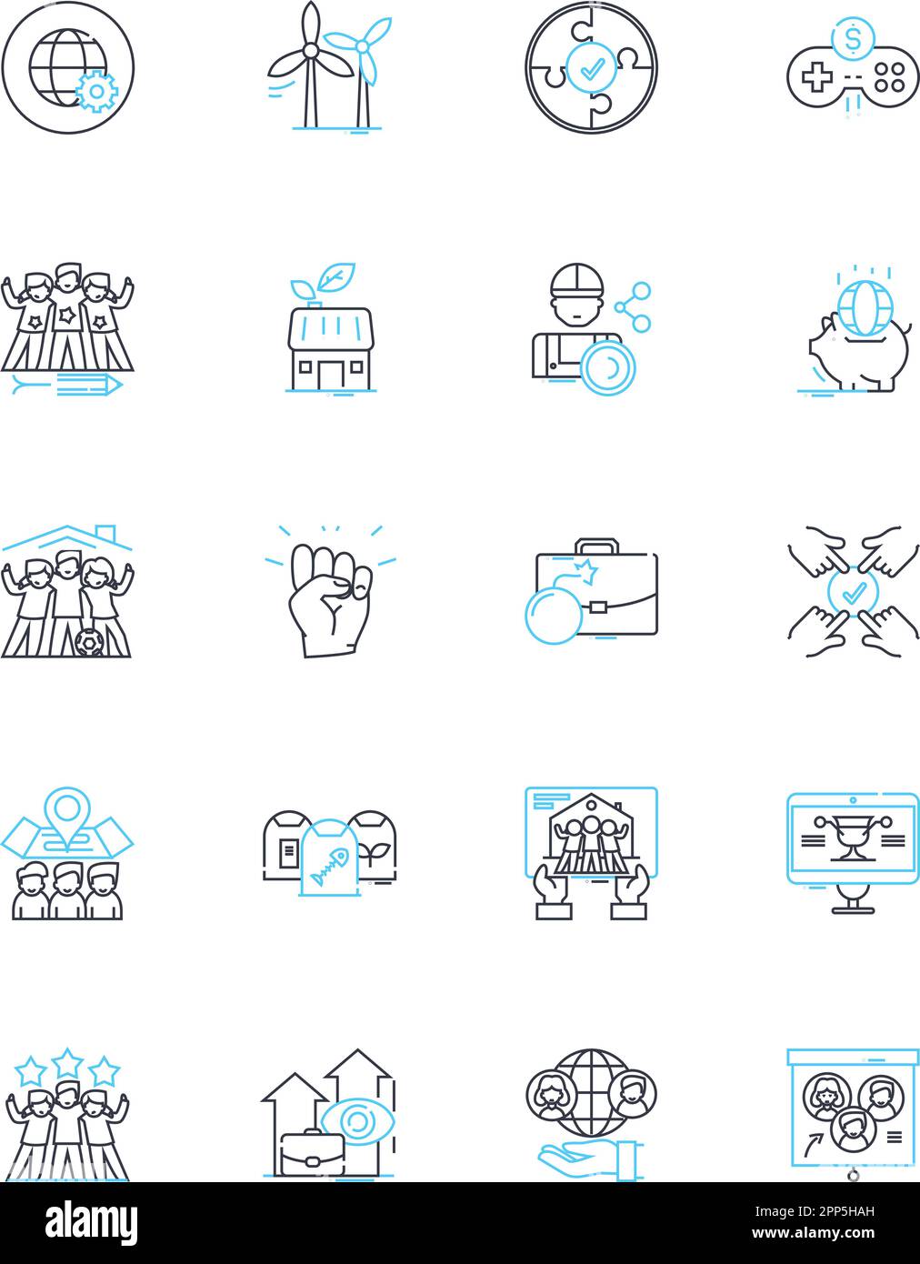 Intercontinental exchange linear icons set. Trading, Futures, Options