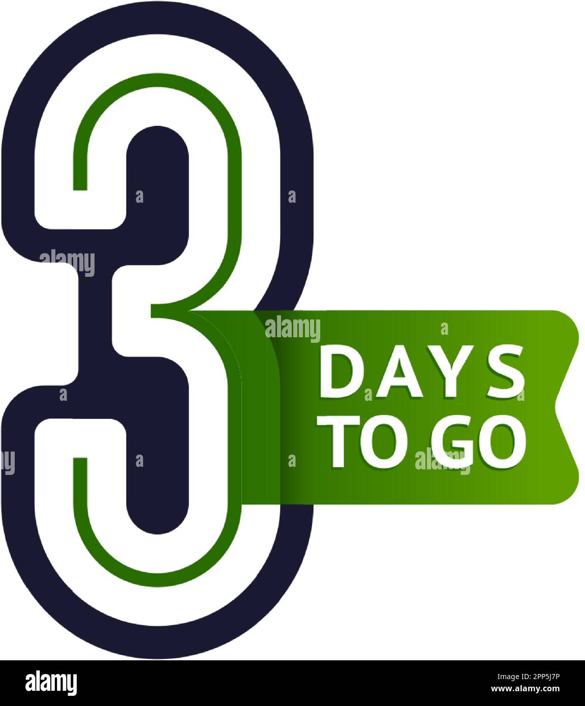 Number 3, countdown left day the counter of days the start of the event