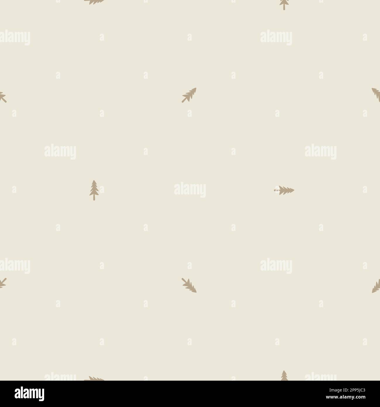 Scandi woodland tree lino cut icon seamless vector pattern. Whimsical ...