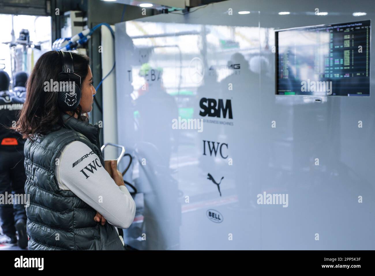 Monza, Italy. 22nd Apr, 2023. Box, Reema Juffali, Team Theeba Motorsport Credit: Independent Photo Agency/Alamy Live News Stock Photo