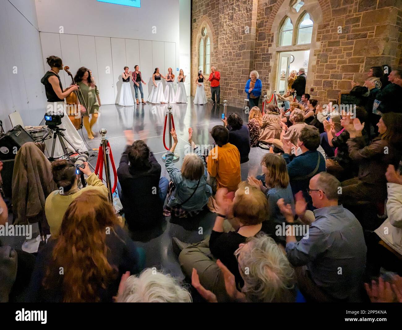 Exeter, UK. 21st Apr, 2023. Afterhours night of arts entertainment at Royal Albert Memorial