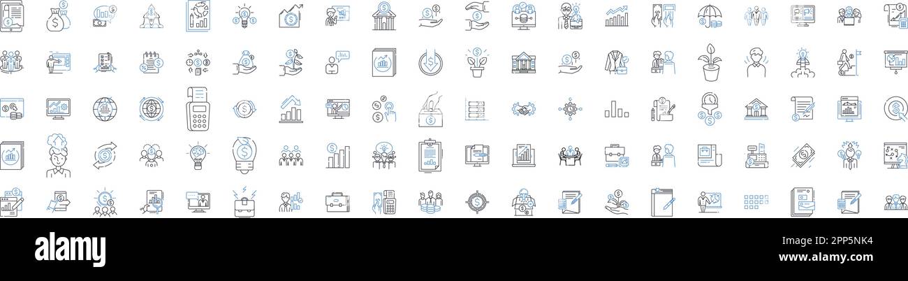 Commerce plan line icons collection. usiness strategy, Sales, Marketing ...