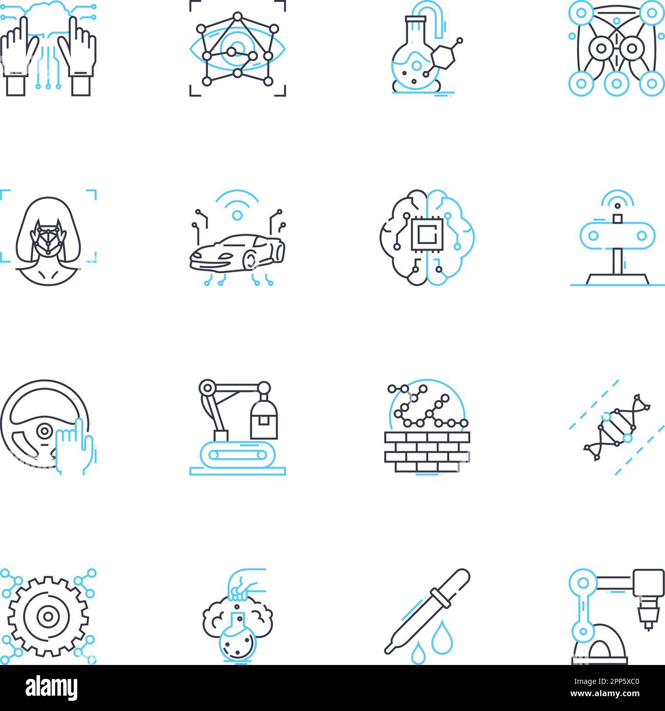 Imitation innovation linear icons set. Mimicry, Replication, Copying ...