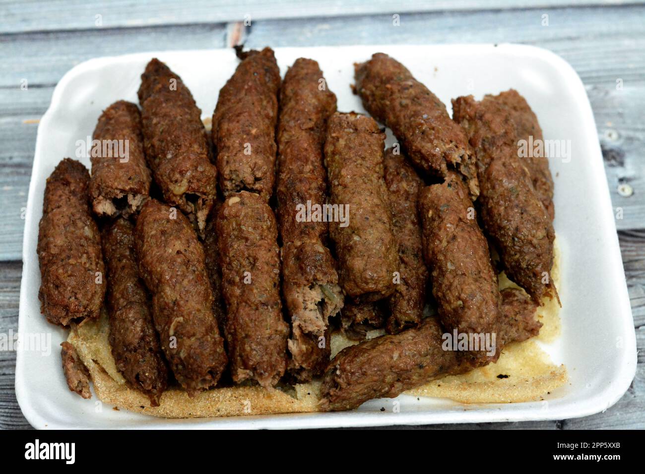Arabic cuisine traditional food beef Kofta, kebab and tarb kofta which