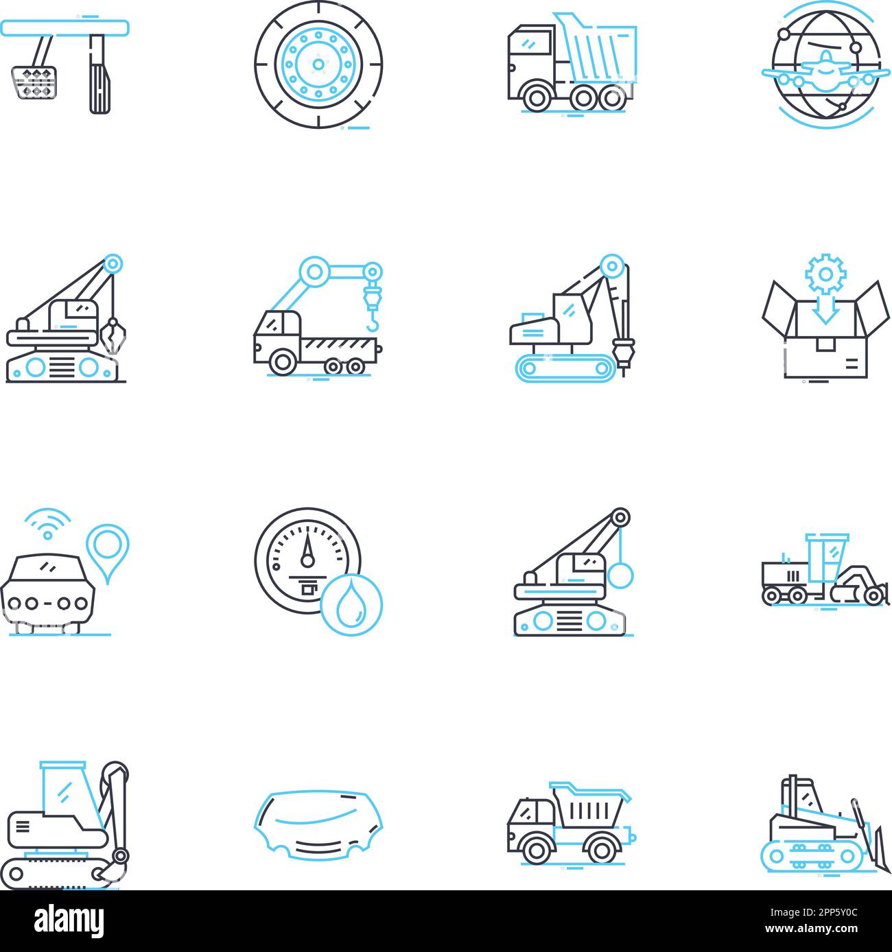 Transit linear icons set. Commute, Public, Transport, Bus, Train, Subway, Metro line vector and concept signs. Tram,Ferry,Carpool outline Stock Vector