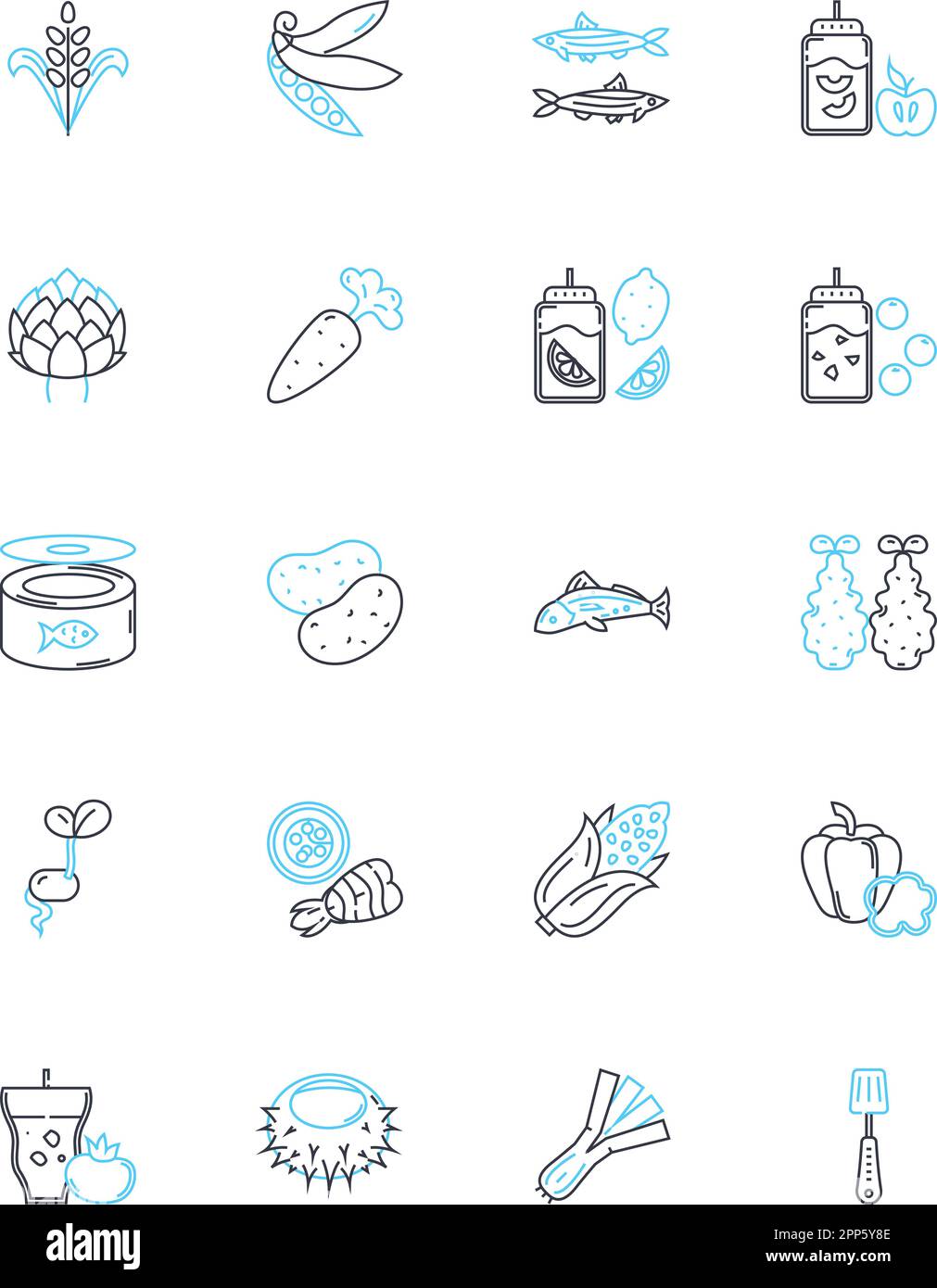 Eatery linear icons set. Bistro, Cafe, Diner, Restaurant, Brasserie ...