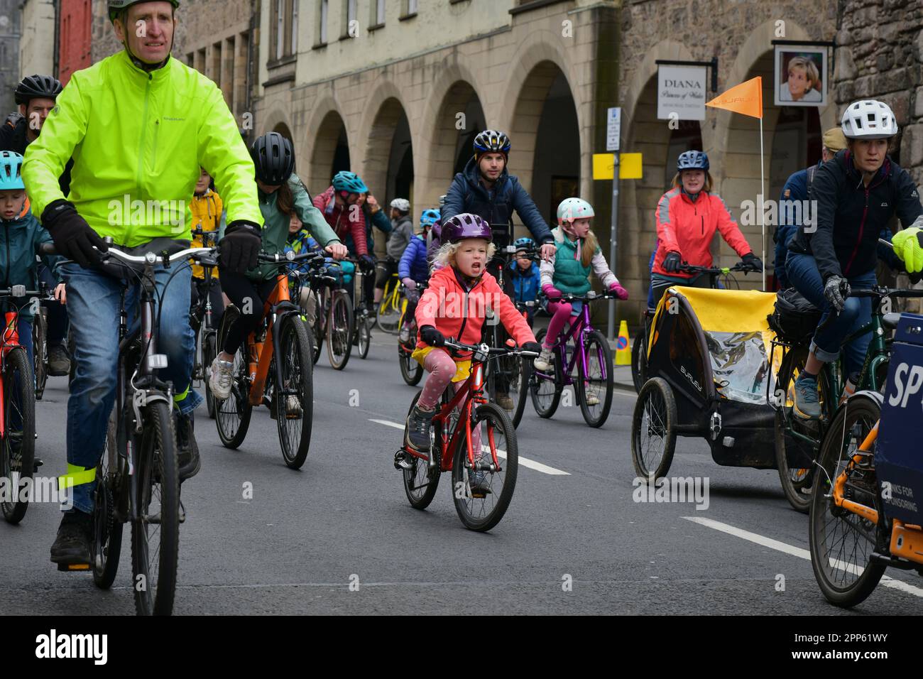 Edinburgh Scotland, UK 22 April 2023. Pedal On Parliament with hundreds