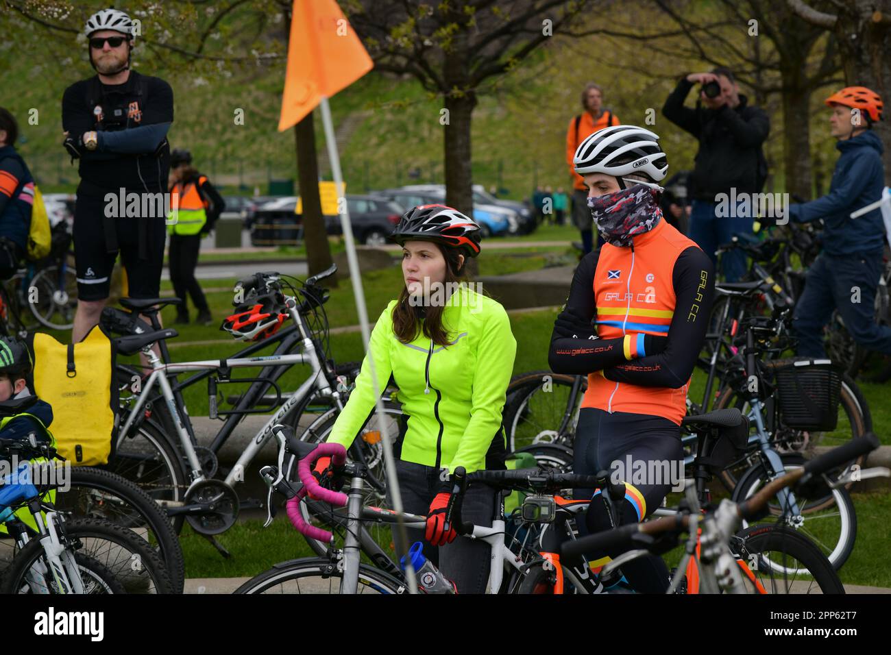 Edinburgh Scotland, UK 22 April 2023. Pedal On Parliament with hundreds
