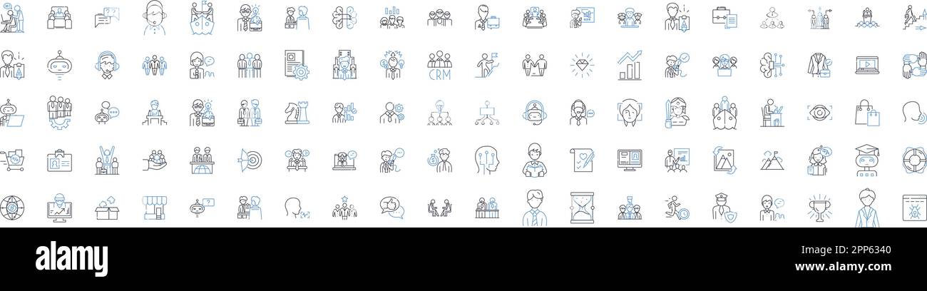 Professional development line icons collection. Education, Growth ...