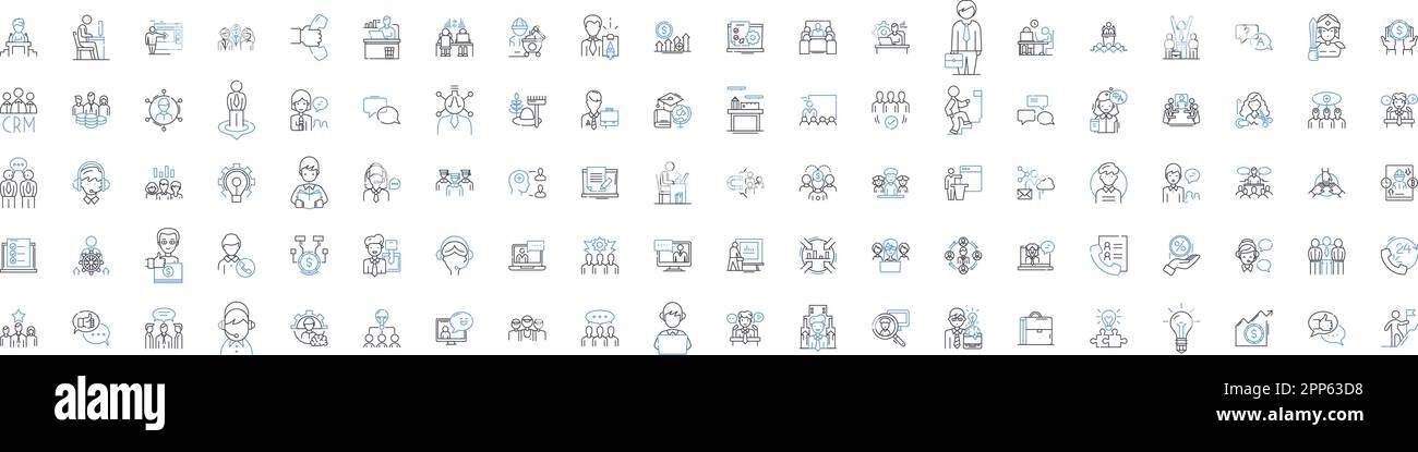 Job work line icons collection. Employment, Career, Occupation, Labor ...