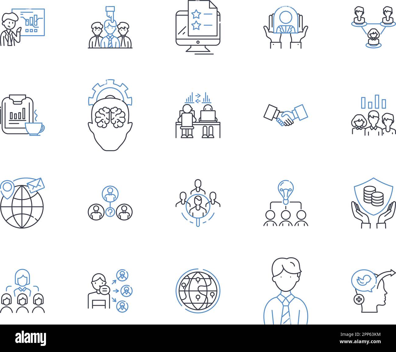 Workforce development line icons collection. Training, Education, Skill ...