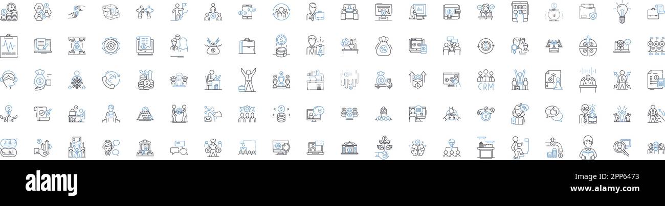 Staff growth line icons collection. Development, Learning, Progress ...