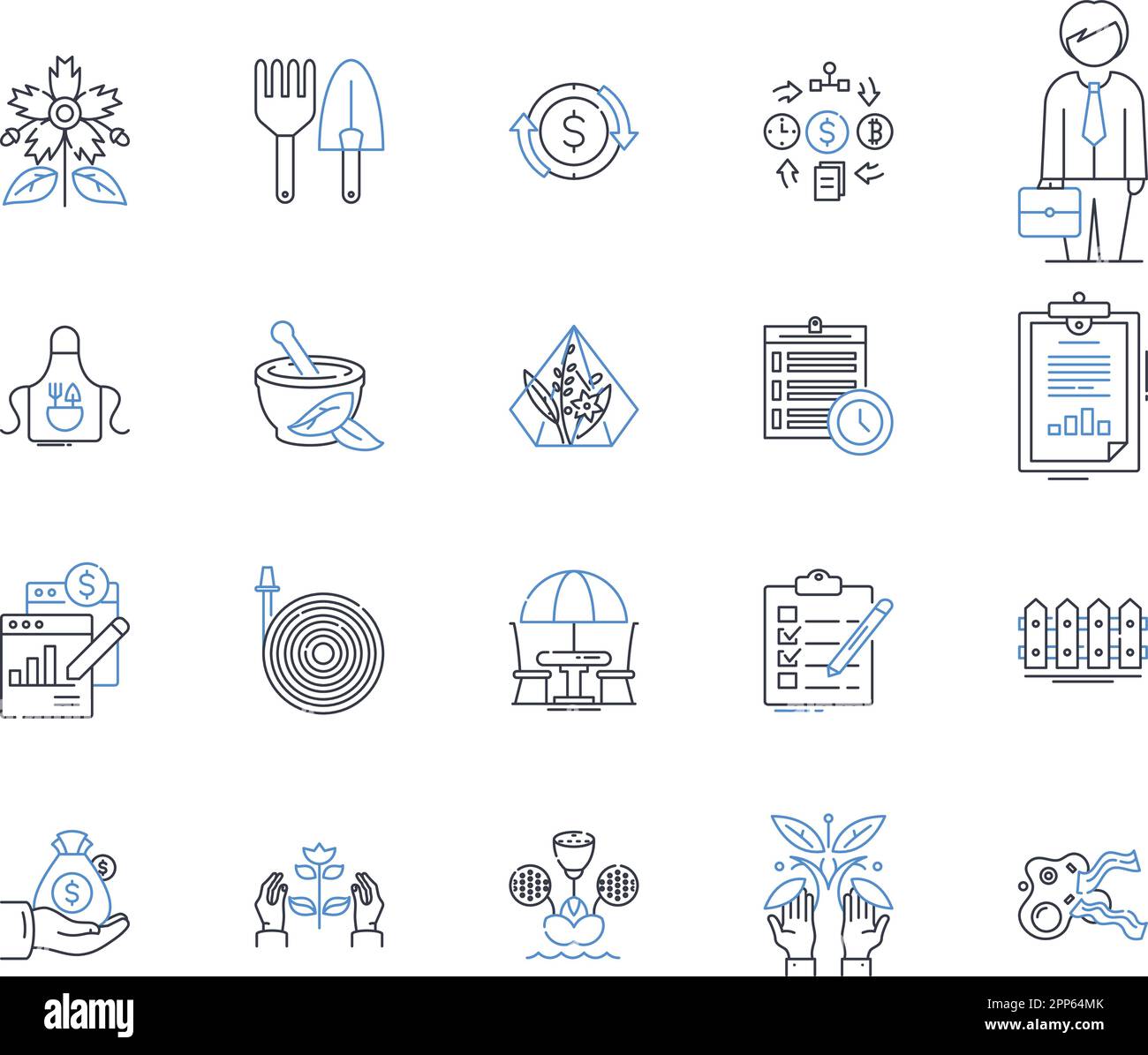 Energy industry line icons collection. Solar, Wind, Gas, Coal, Biomass ...