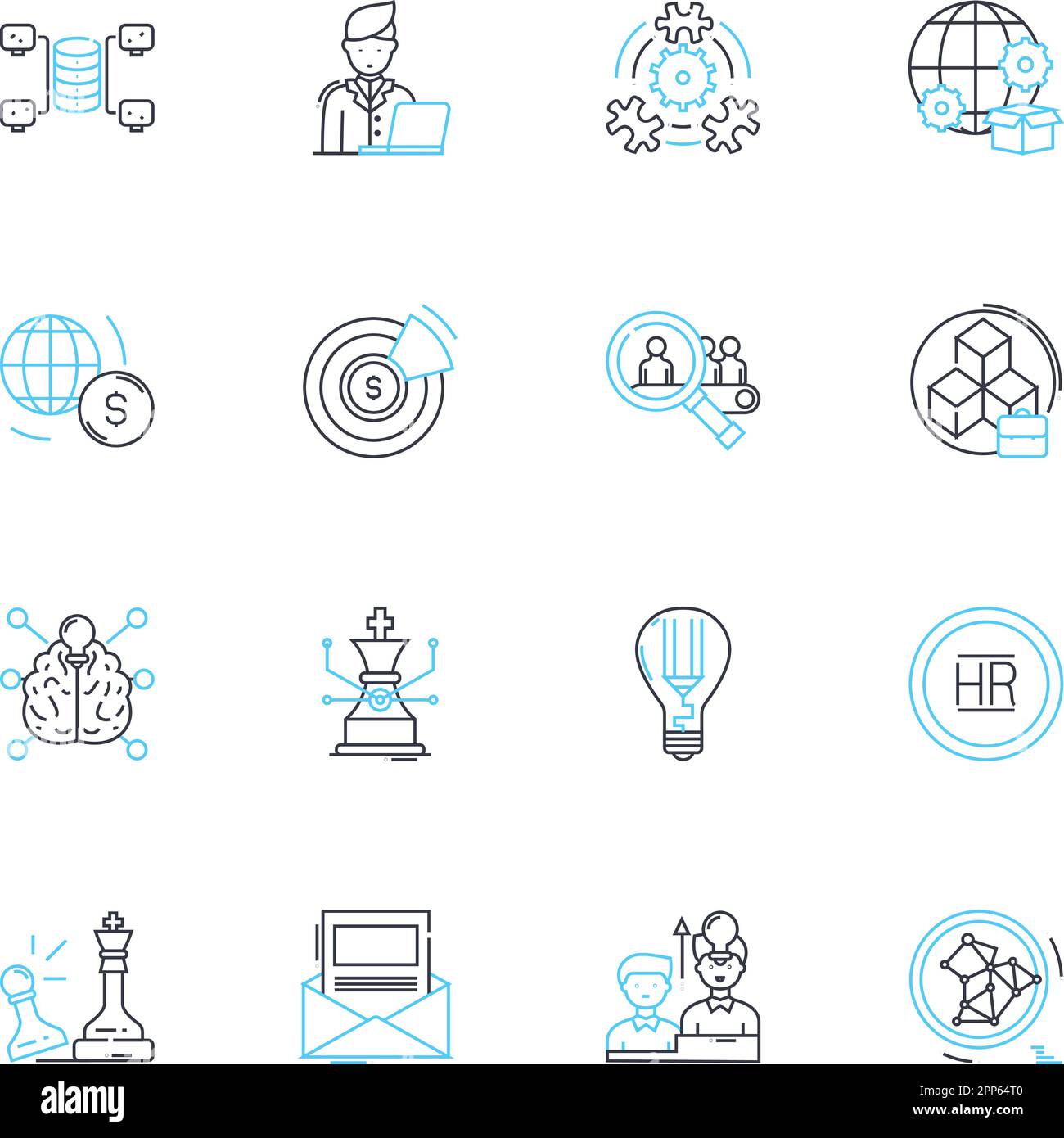 Legal contract linear icons set. Agreement, Covenant, Contractual, Obligation, Signatory, Indemnification, Consideration line vector and concept signs Stock Vector