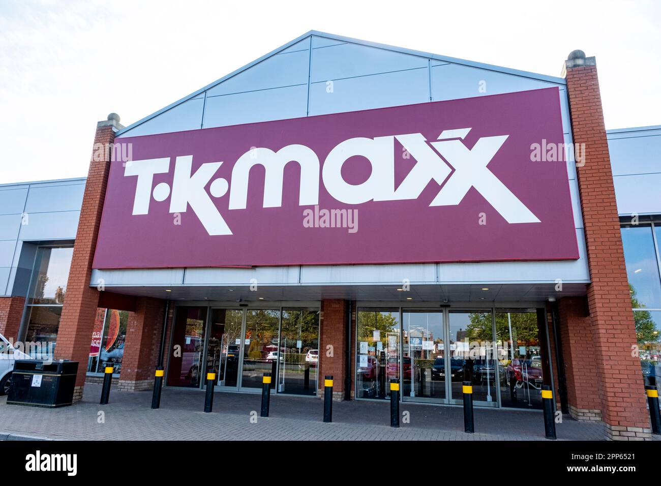 Close up of T.K.Maxx shop sign UK Stock Photo