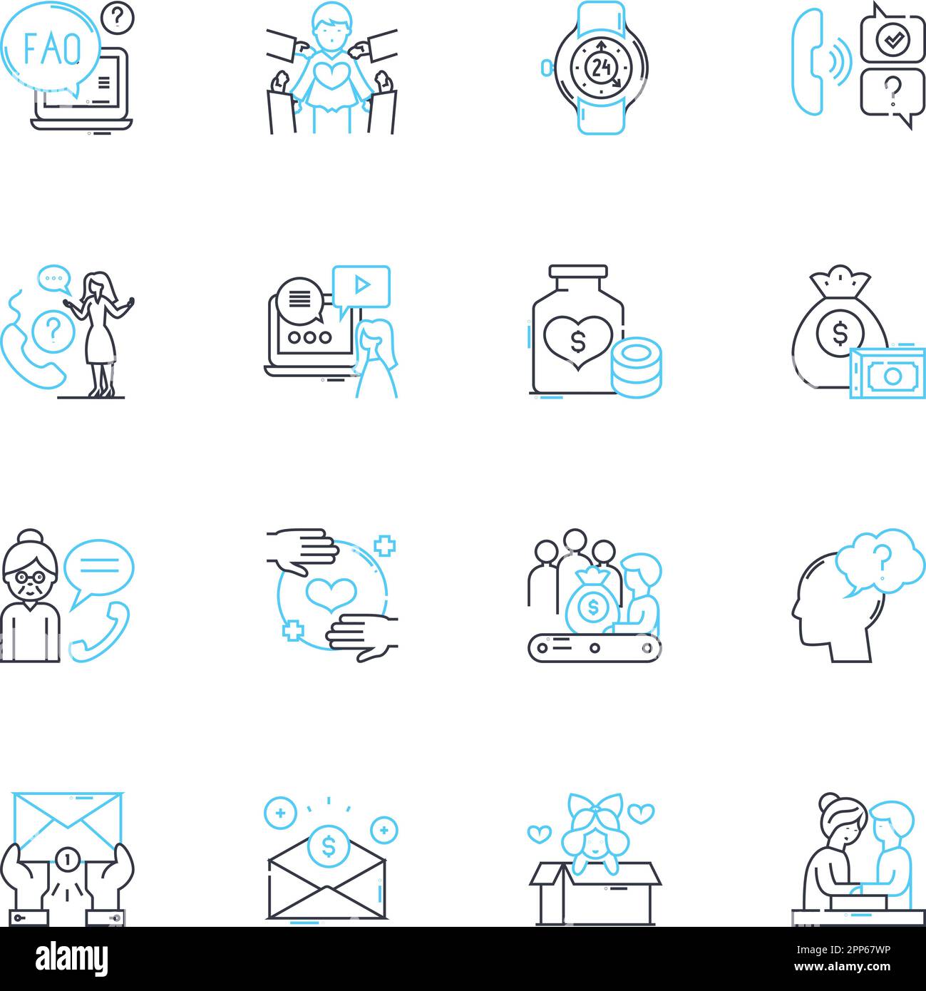 Grant linear icons set. Funding, Proposal, My, Award, Opportunity ...