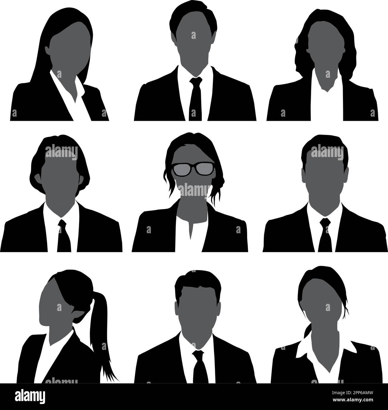 Vector illustration icons of businessman and businesswoman Stock Vector ...