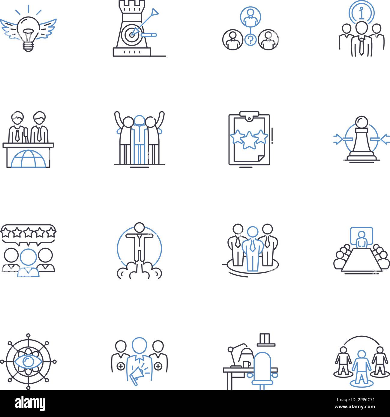Head corporation line icons collection. Leadership, Management, Success ...