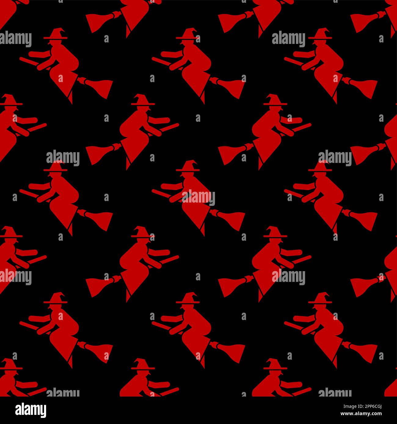 Witch pattern seamless. hag background. hex texture Stock Vector