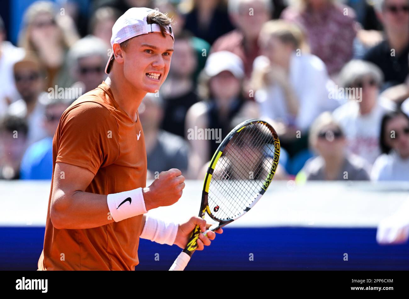 Munich, Germany. 22nd Apr, 2023. Tennis ATP Tour - Munich, Singles, Men, Semifinals. Rune (Denmark) - OConnell (Australia)