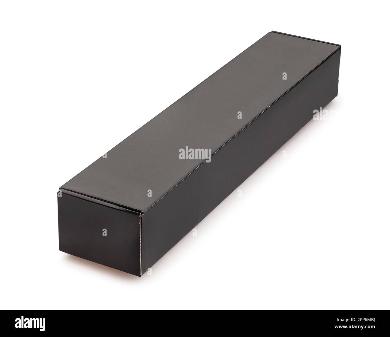 long black box path isolated on white Stock Photo