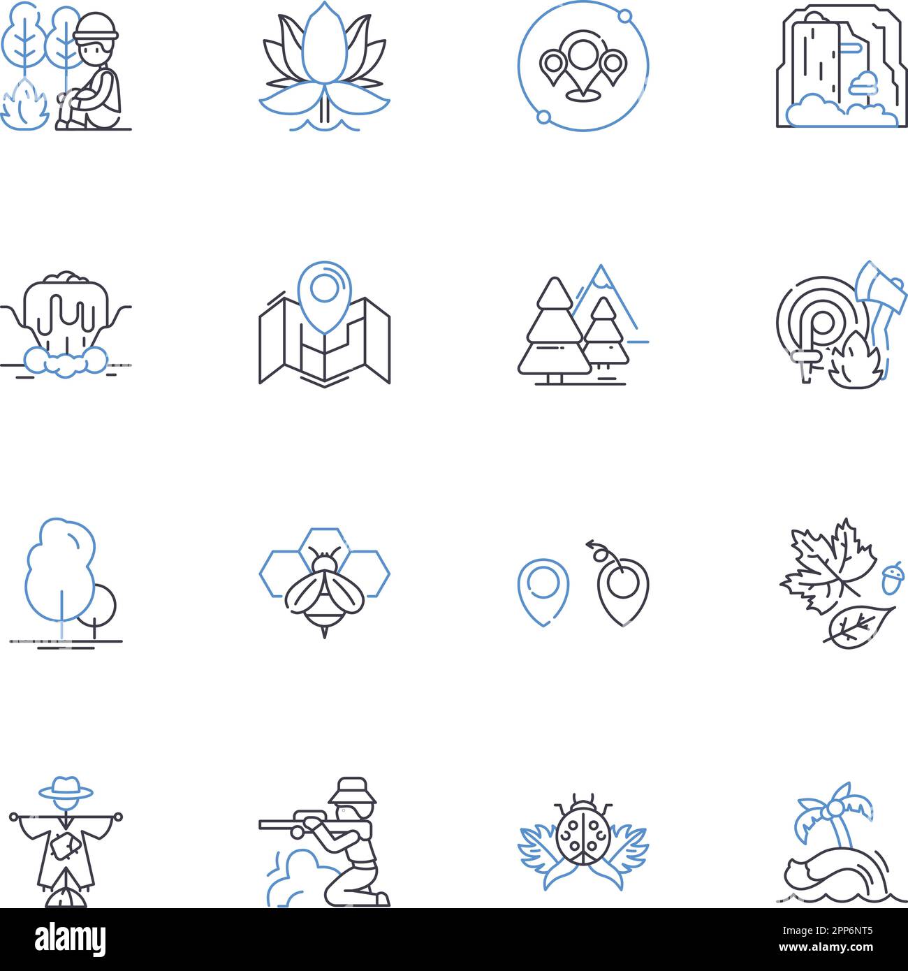 Thrilling adventure line icons collection. Exciting, Adrenaline, Action ...