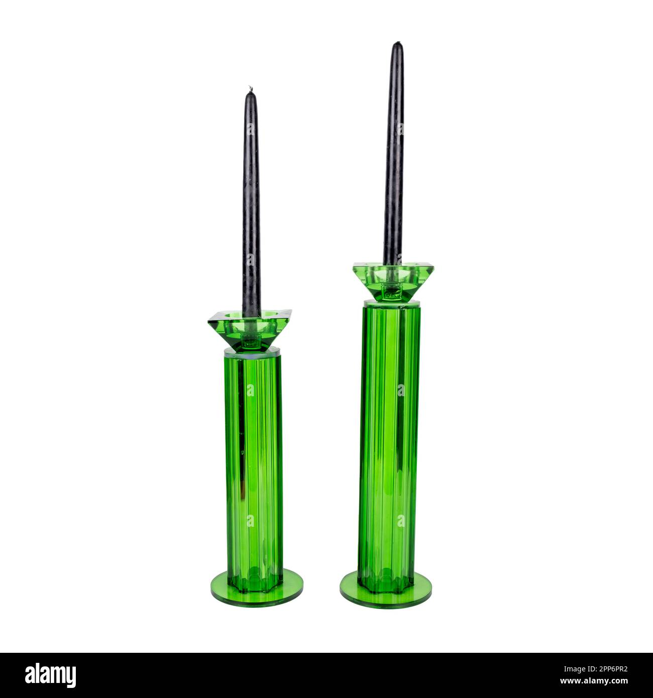 glass candle holders isolated on white Stock Photo - Alamy