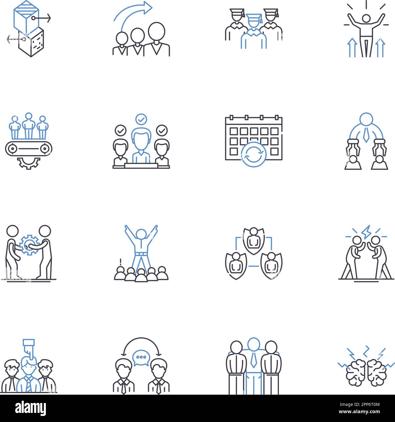 Media team line icons collection. Collaboration, Creativity, Innovation