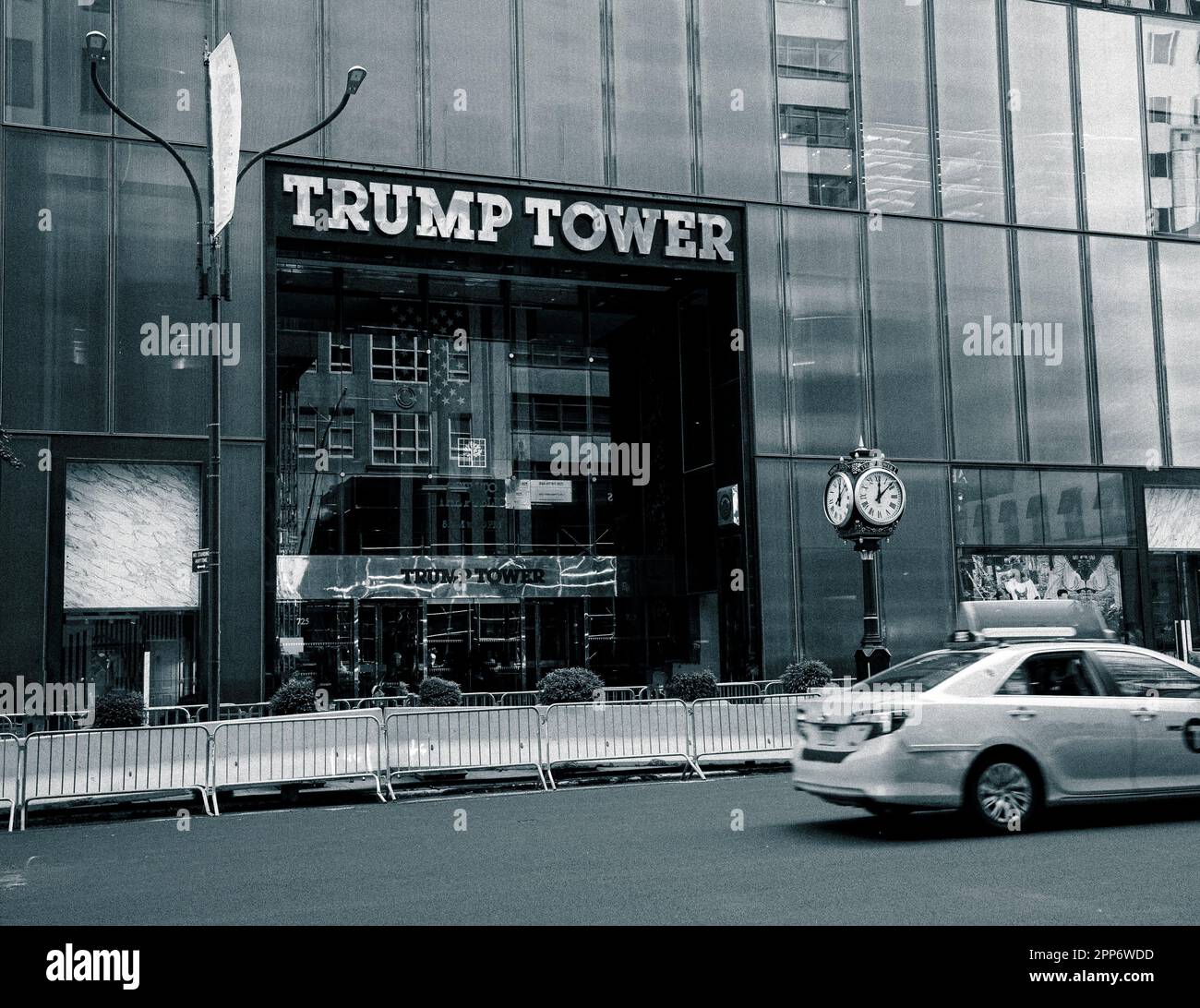 Trump Tower in New York City in black and white Stock Photo